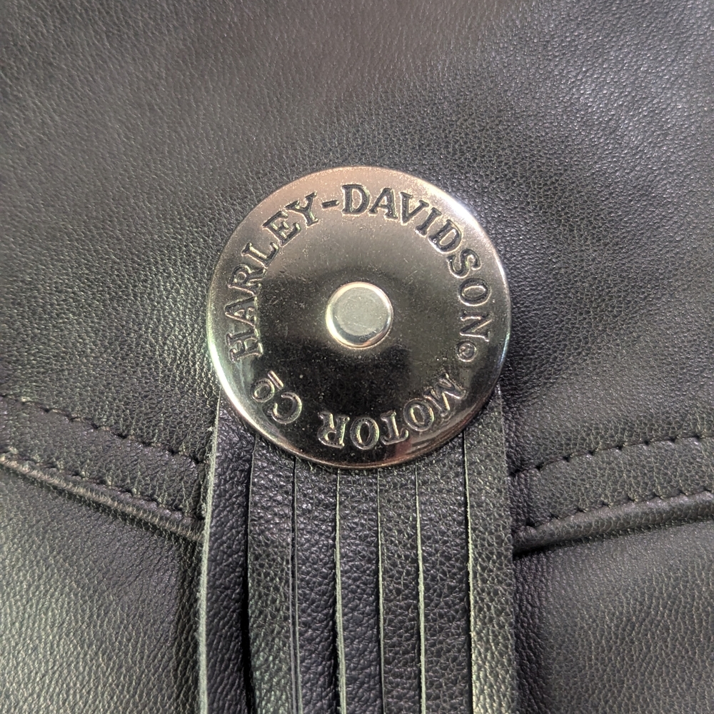 Harley Davidson Women's Small Black Leather Vest - Picture 7 of 7